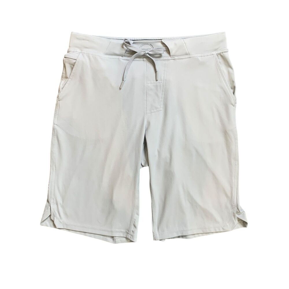 Hylete Shorts Mens S Small Dove Pull On Drawstring Stretch Zip Pocket Training